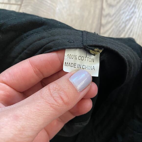 Champion Bucket Hat Unisex Black Embroidered 100% Cotton Size S/M - Picture 3 of 4